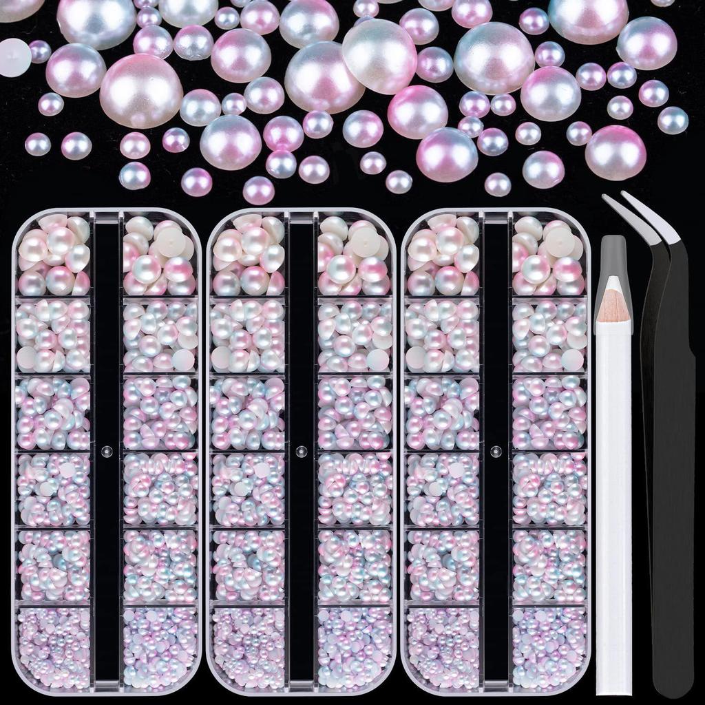 Flat Back Pearl & Rhinestone Face and Nail Art Stickers