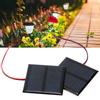2Pcs 5.5V 0.6W Wired Solar Panel Multifunctional Portable Mini Solar Board Polysilicon