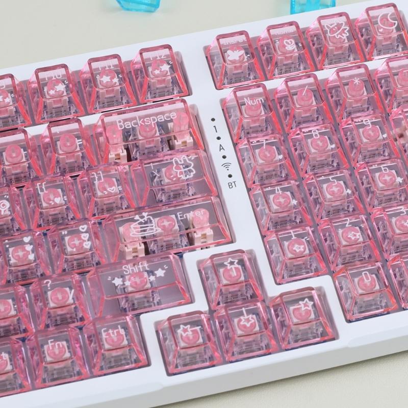 Double Texture PC Keycap Set Heat Resistant Fade Proof Design with Sublimated Side Lettering Keycaps 150pcs/Set