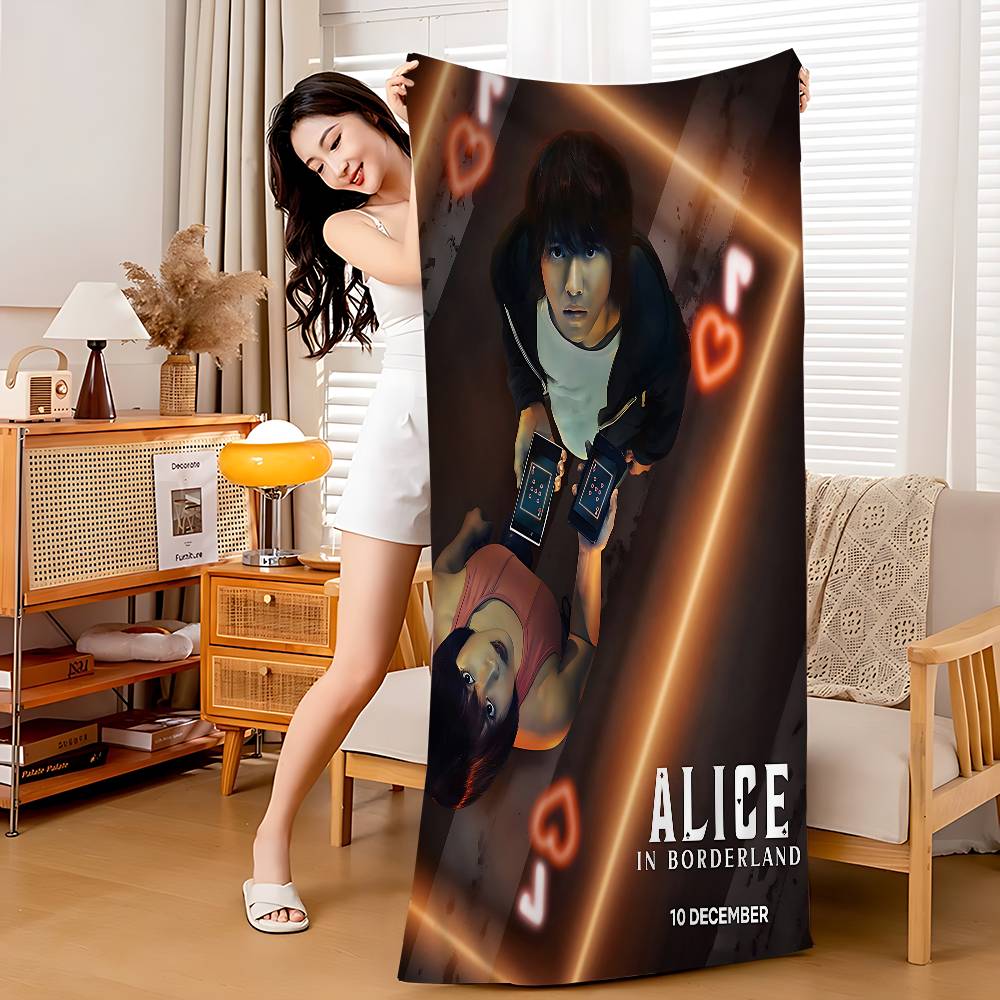 Hot TV Alice In Borderland Microfiber Printed Beach Towel Mountain Climbing Yoga Beach Swimming Running Absorbent Soft Towel