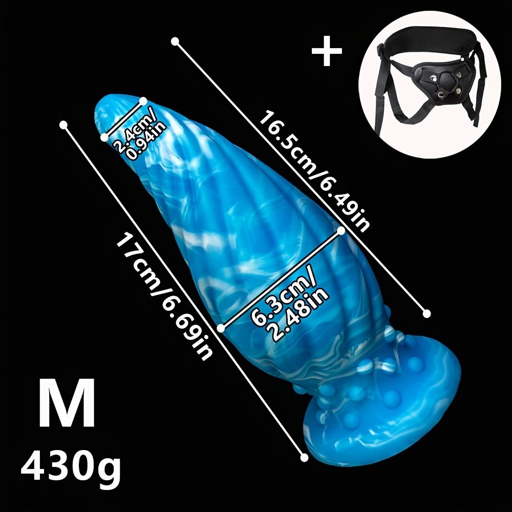 XXL Wearable Silicone Butt Plug, Realistic Soft Large Plug with Strap-On Design, Flexible Comfort Fit for Couples, Multiple Sizes