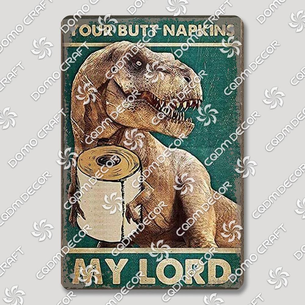 Vintage Retro Metal Tin Signs  Cute Owl Pig Cat and Funny WC Posters for Bathroom Mall BBQ Cafe Bar Pub Wall Decor