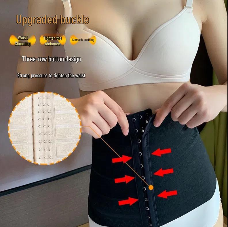 Four Seasons Breathable Waist Trainer with Lumbar Support - 11 Hook Slimming Abdominal Binder