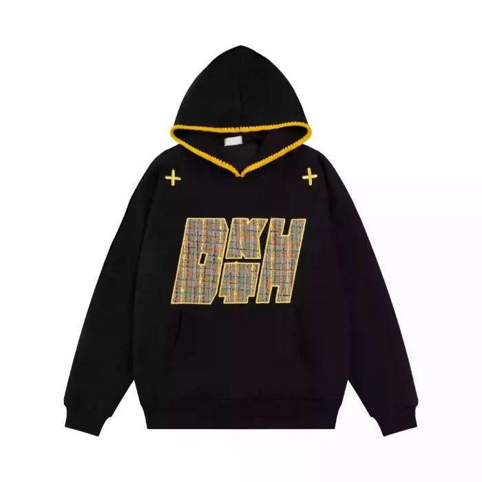 Unisex National Tide Heavyweight Embroidered Hoodie - Autumn/Winter Versatile Loose Fit Couple Sweatshirt