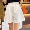 ZANZEA Pantaloncini Casual Estivi da Donna a Vita Elastica Monocolore
