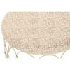 Table d'appoint - Blanc - Métal - 48 x 48 x 30 cm - Design boho