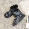 Fashion Black Shoes for Woman Booties High Platform White Ankle Chunky Women's Snow Boots Round Toe Boot Female Anti Slip Work Cosplay