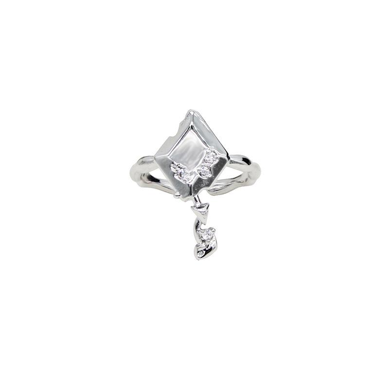 

Contemporary Adjustable Ring In Irregular Liquid Diamond Shape For Stylish Women J3903