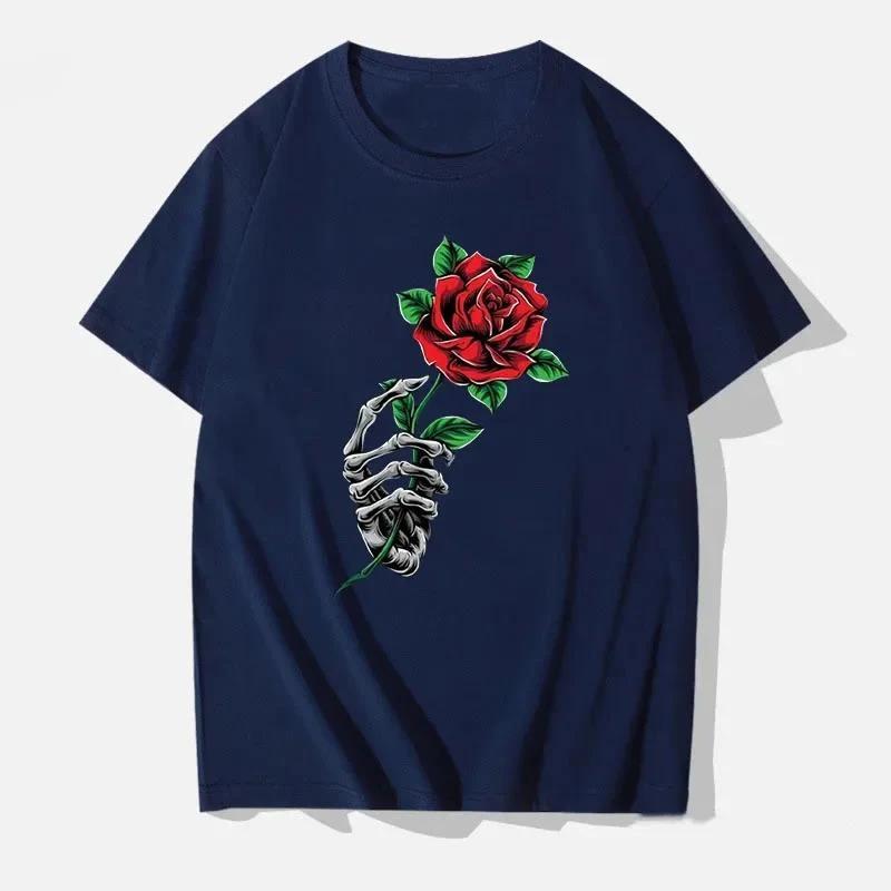 

Summer fashion pure cotton men s T-shirt with fun patterns, soft and breathable printed T-shirt for men, casual and loose 100% p 4XL