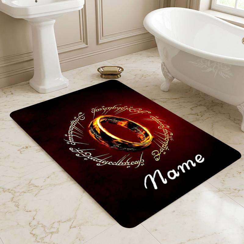 Custom Name Knightly Shield Living Room Non-Slip Area Rug Soft Carpet for Bedroom Kids Playroom Sofa Office Home Decor Doormat