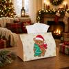 1pc Playful Whimsical Holiday Tissue Box | Multi-Functional Christmas Napkin Box, Suitable for Home, Christmas Car Decoration Teddy Bear Pine Tree - A