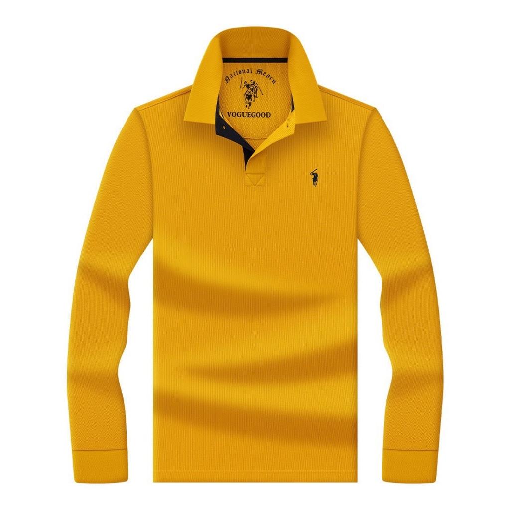STORN New Men's Long Sleeved Polo Shirt Breathable Lightweight Shirt Luxurious Top Casual Men's Polo Shirt