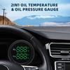MAIMEIMI Red Green LED Digital Dual 52MM Gauge 50-150℃,122-382℉,0-10BAR,0-145PSI Oil Temp+Oil Pressure Gauge with Sensor Alarm