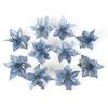 8Pcs Artificial Fabric Flower Glitter Wedding Party Decor Christmas Xmas Tree Decoration