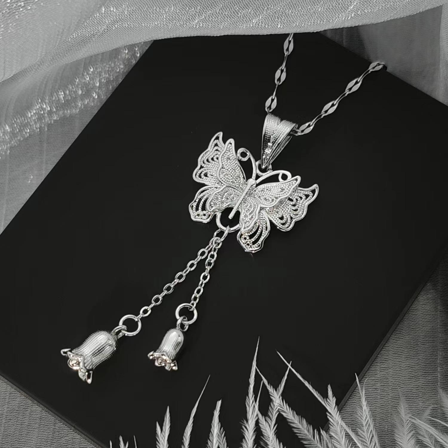 

Ожерелье-бабочка женское легкое роскошное простое универсальное бахромчатое ландышевое украшение на ключицу цепочка ювелирное изделие