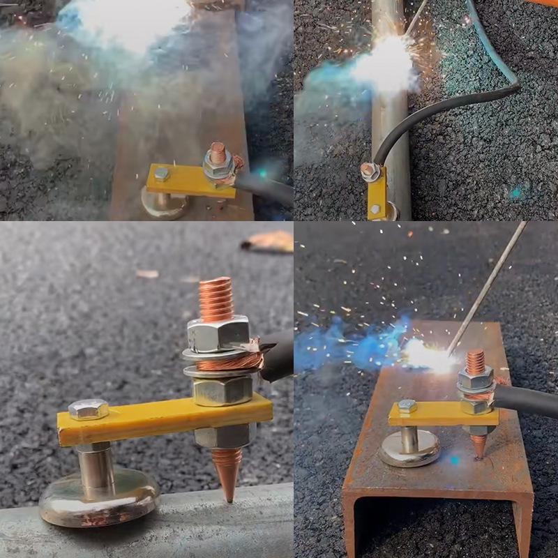 Strong Magnetic Welding Grounding Tool for Sheet Metal Repair, Shaping, and Iron Wire Suction Welding.