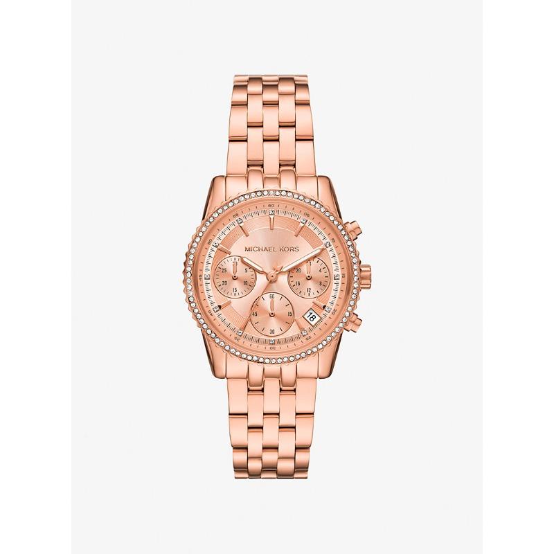 Мини-часы Michael Kors Bryant с паве, покрытие из розового золота, MK7531 розового золота