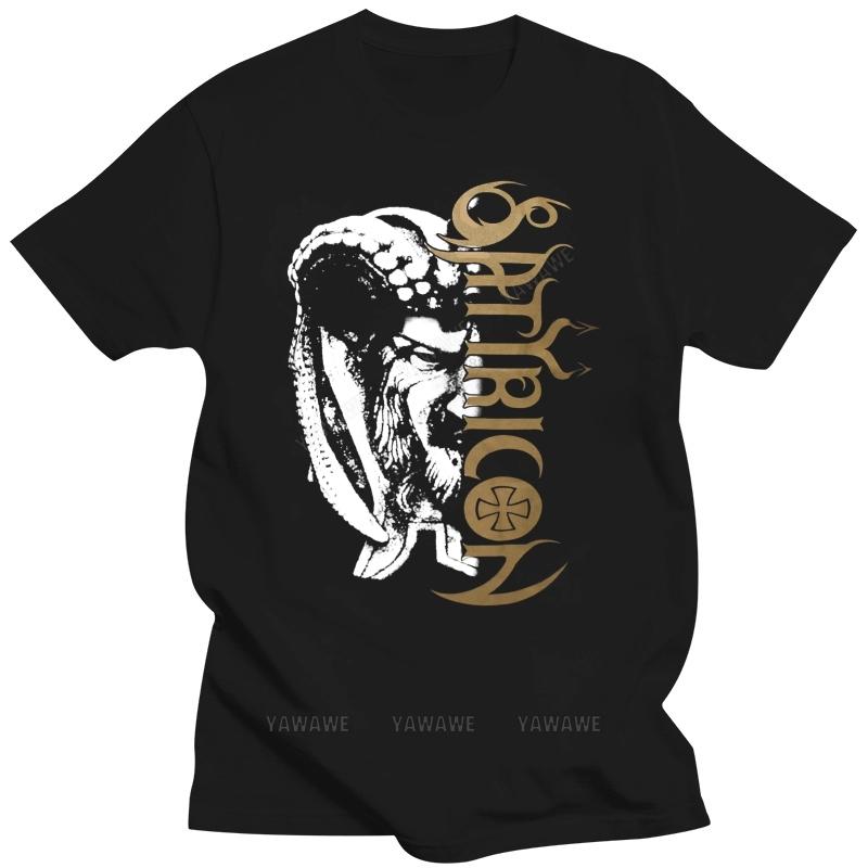 Baumwoll-T-Shirt Herren Mode T-Shirts SATYRICON Now Diabolical T-Shirt Neu Größe Marke lässig Kurzarm für Herren Sommer-T-Shirt