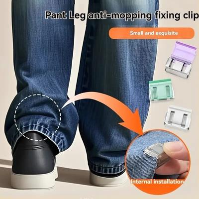 New Clothing Clips for Trouser Leg Shortening Invisible Fixing No Sew Hidden Hem Prevent Dragging Window Screen Fixing Buckles