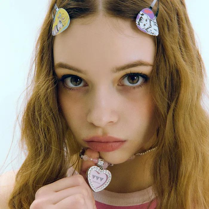 Pop Star Cubic Heart Bead Surgical Necklace