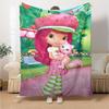 Strawberry Shortcake'S Cute Moment Blanket Soft Warm Cozy Throw  Blanket for Office Chair Sofa Couch Office Bed Picnics Warmthful Decor Gifts Y2
