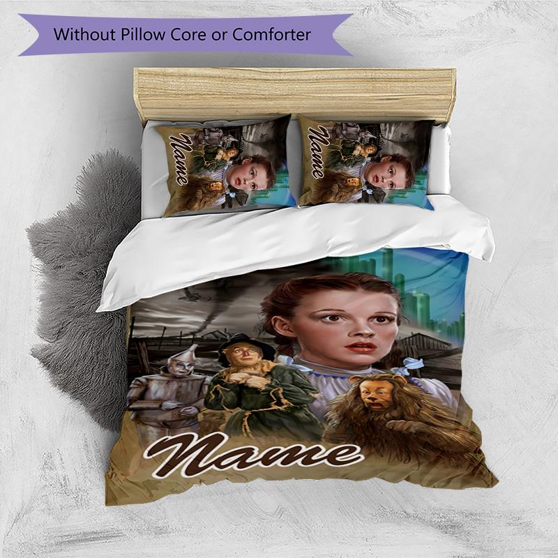 3pcs The Wizard of Oz4 Cover Set - Personalized Name, HD Printed Bedding with 1 Cover and 2 Pillowcases - Perfect for Home Decor, Easy Care