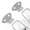 Pair Car Bumpers Trunk Hatch Lid Quick Release Fasteners Hook Lock Clips Auto Truck Exterior AccessoriesSilver Plating S