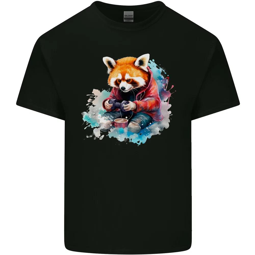 Gaming Red Panda Video Games Gamer Unisexs Light Cotton TShirt S