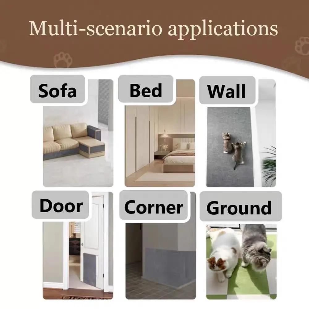 Anti-cat Scratch Sofa Cat Crawling Mat Trimmable Self-adhesive Carpet Pad To Protect Claws for Couch Furniture DIY Protector