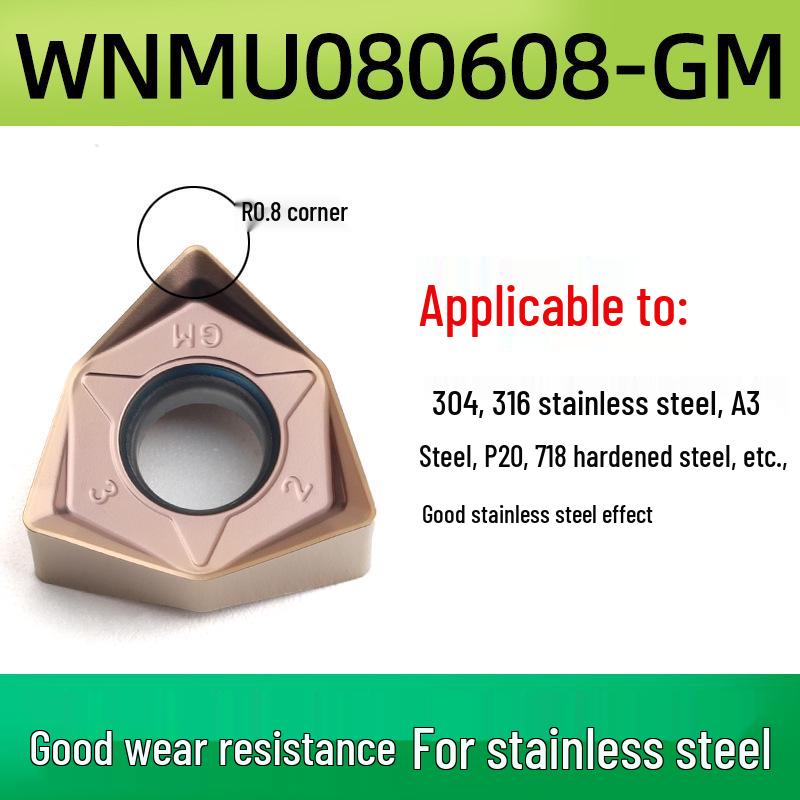 90° Double-Sided Hexagonal WNMU080608 Cutting Inserts for Cross-Border Fast Feed Milling Cutter