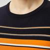 K-Boxing Men's Striped Round Neck Knit Sweater
