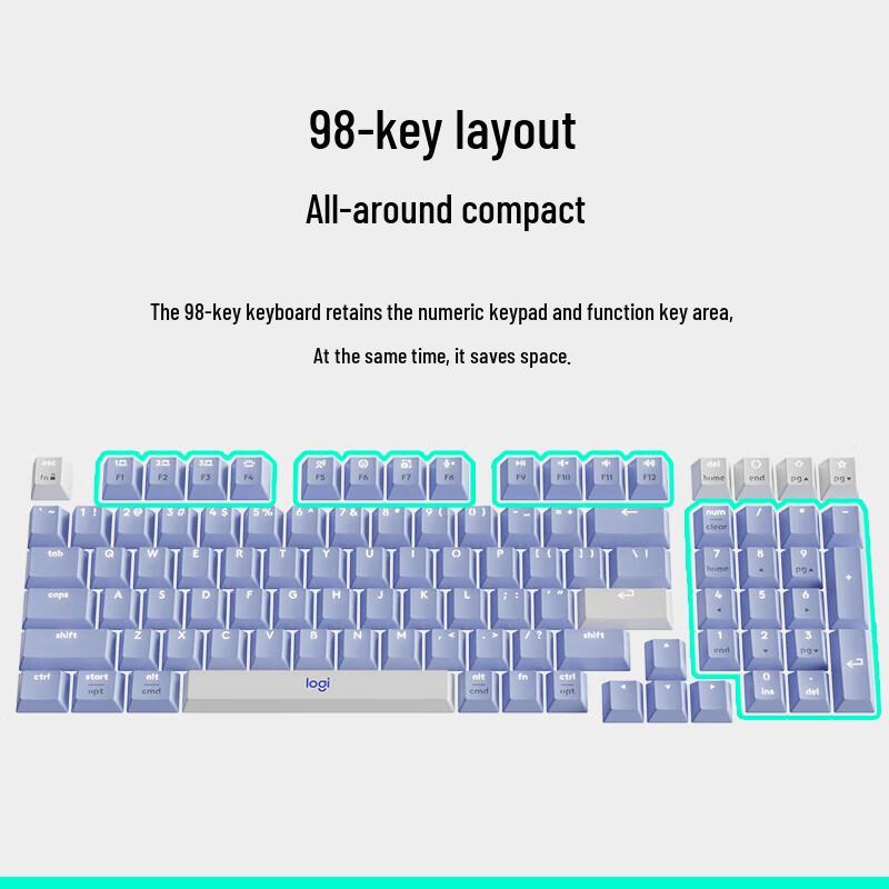 Logitech ALTO KEYS K98M Amber Series AI Custom Wireless Mechanical Keyboard