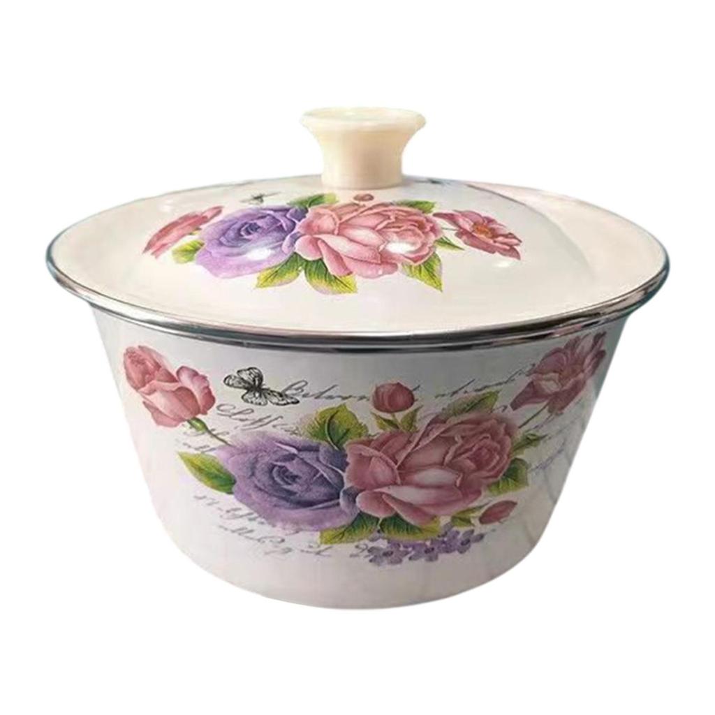 Vintage Enamel Mixing Bowl Enamelware Thickened Making Basin