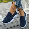 Summer Sneakers Slip on Flat Shoes Women's Fashion Casual Loafers Walking Shoe Outdoor Mesh Breathable Soft Soled Vulcanize Shoe