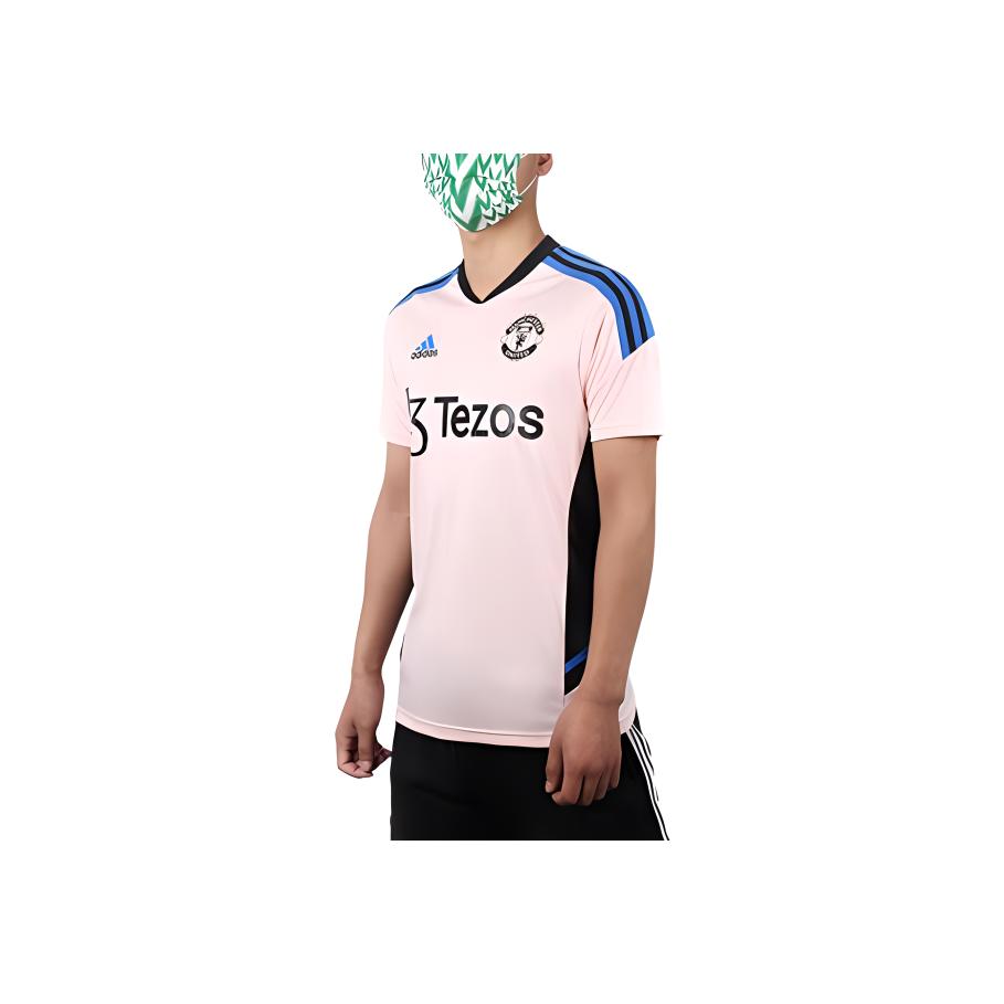 Adidas Alphabet Musterdruck Kurzarm Fußballtrikot Saison 22-23 Manchester United Herren Oberteile Eisrosa HT4293