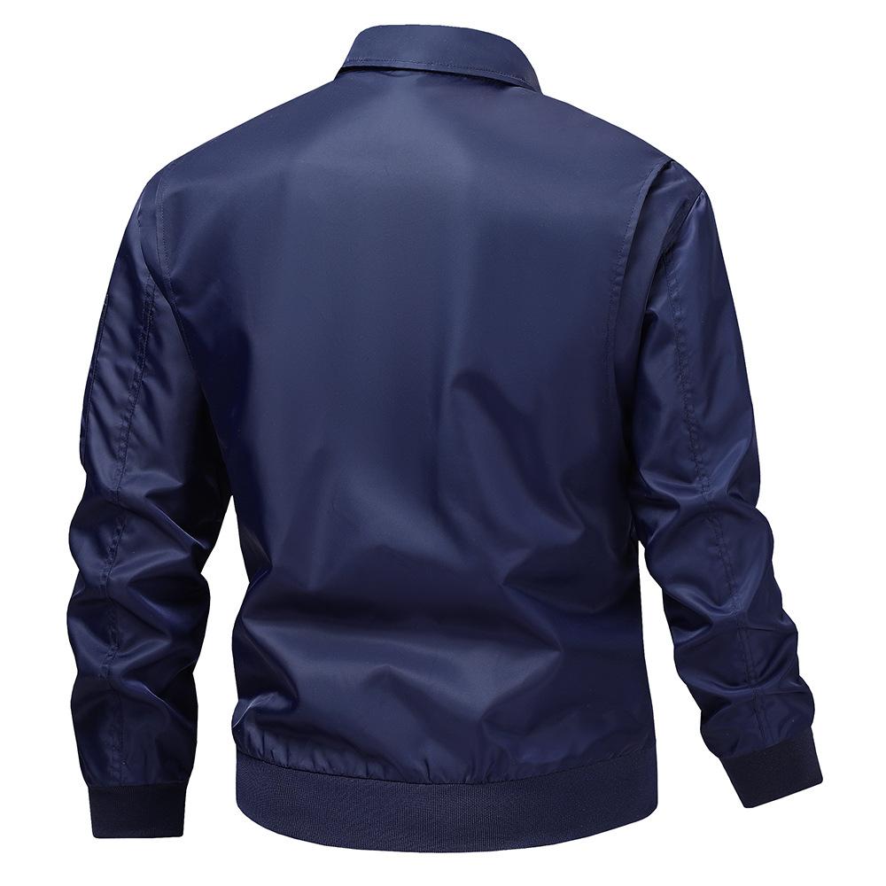 American Street Trend Bomber Jacket Men's Loose Casual Spring and Autumn Sports Outdoor Lapel Work Suit Short Jacket