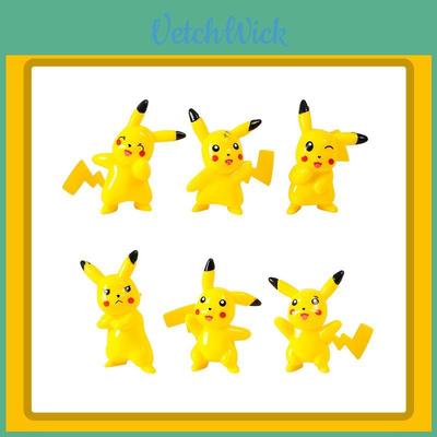 Uroczy Pikachu Kreskówka Anime Figurka Model Lalka Zestaw Idealny Do Dekoracji Tortu I Jako Prezent