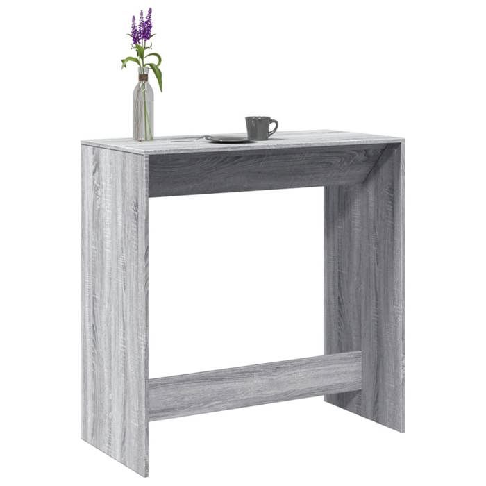 VidaXL Bar Table Sonoma Grey 102x50x103.5 Cm Engineered Wood 854432