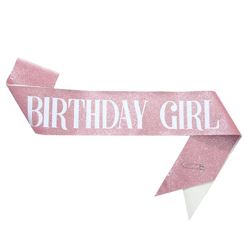 Happy Birthday Queen Girl Satin Sash 21 30 50 Birthday Sash Party Supplies Birthday Decoration Wedding Anniversary Decors