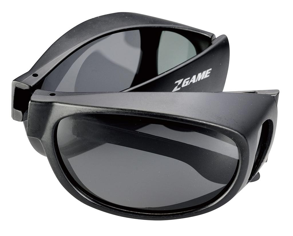 Z GAME Foldable Polarized Sun and Eyeglass Cleaning Cloth Overglasses, Sunglasses, Cover, Semi-Hard Case, (BROWN)