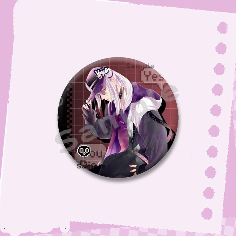 Hot Game Series Diabolik Lovers Soft Button Pins Cartoon Round Brooch on Backpack Ayato Kanato Laito Jewelry Badge Friend Gifts