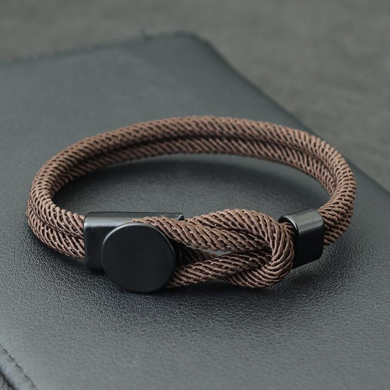 Noter Fashion Rope Bracelet Men Grade A 4mm Lucky Cord Chain Braslet Bangle Perfect Gift For Him Leisure Versatile Accessories