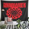 Soundgarden Band Logo Wandteppich Wandbehang Rotes Grunge Rock Dekor für Schlafzimmer Musikzimmer Man Cave Geschenk