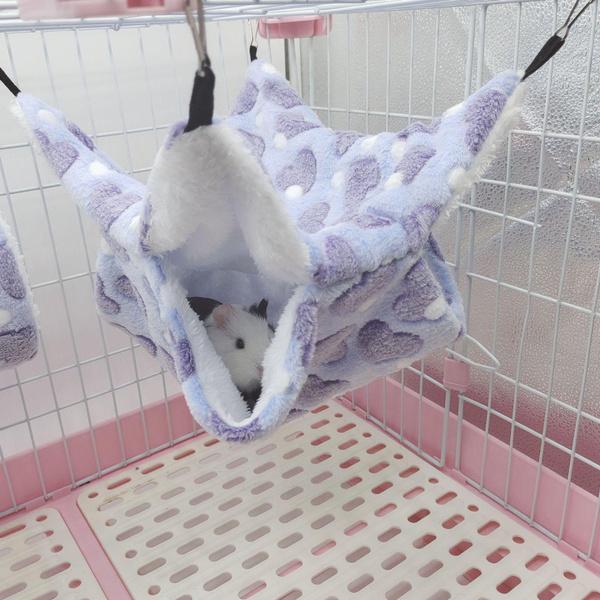 1PC Sugar Glider Isolierte Doppellagige Hängematte, Haustier Hängematte, Hängender Eichhörnchen Schlafsack