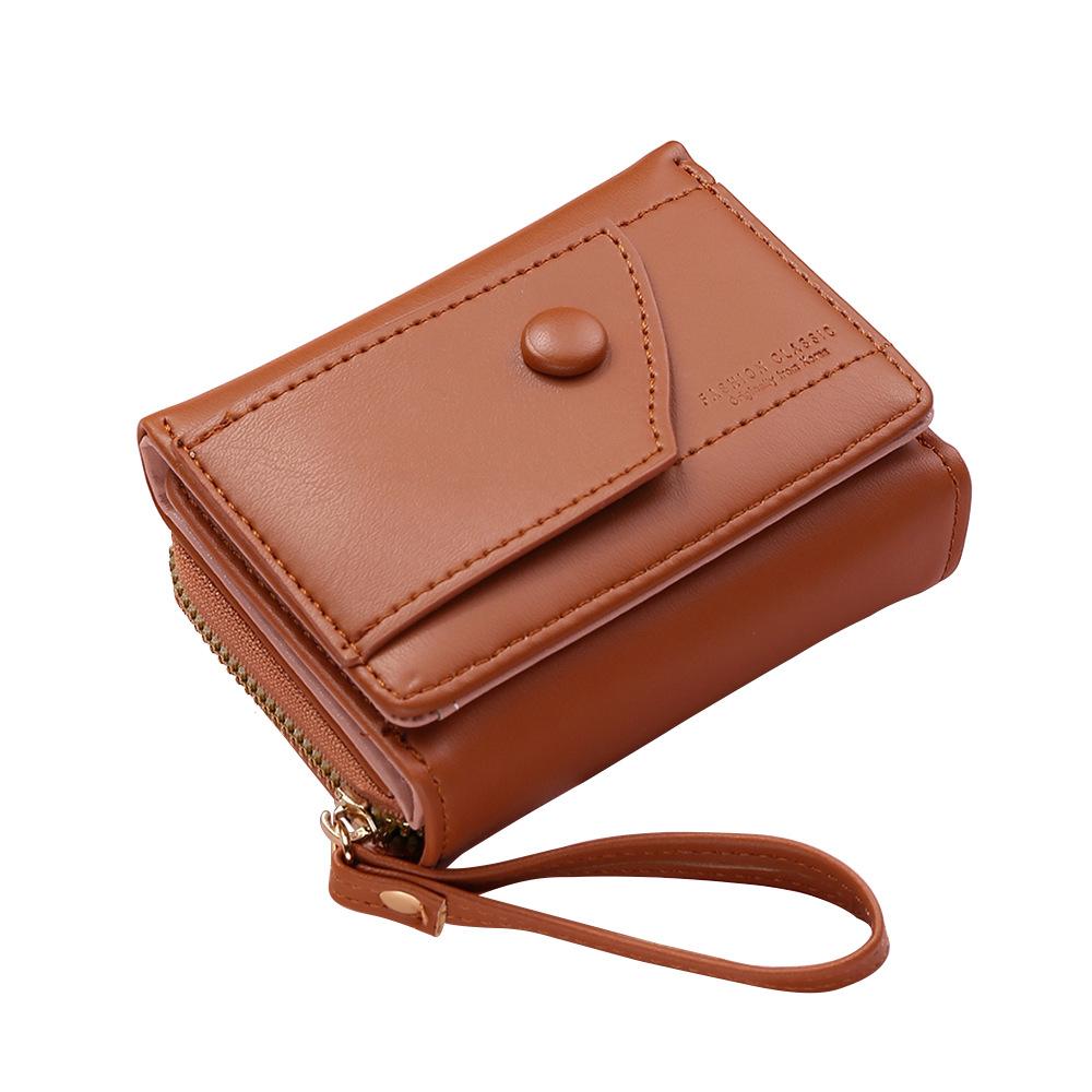 Women'S Wallet New Short Women'S Zipper Wallet Zero Wallet Female Student Pu Wallet Handbag