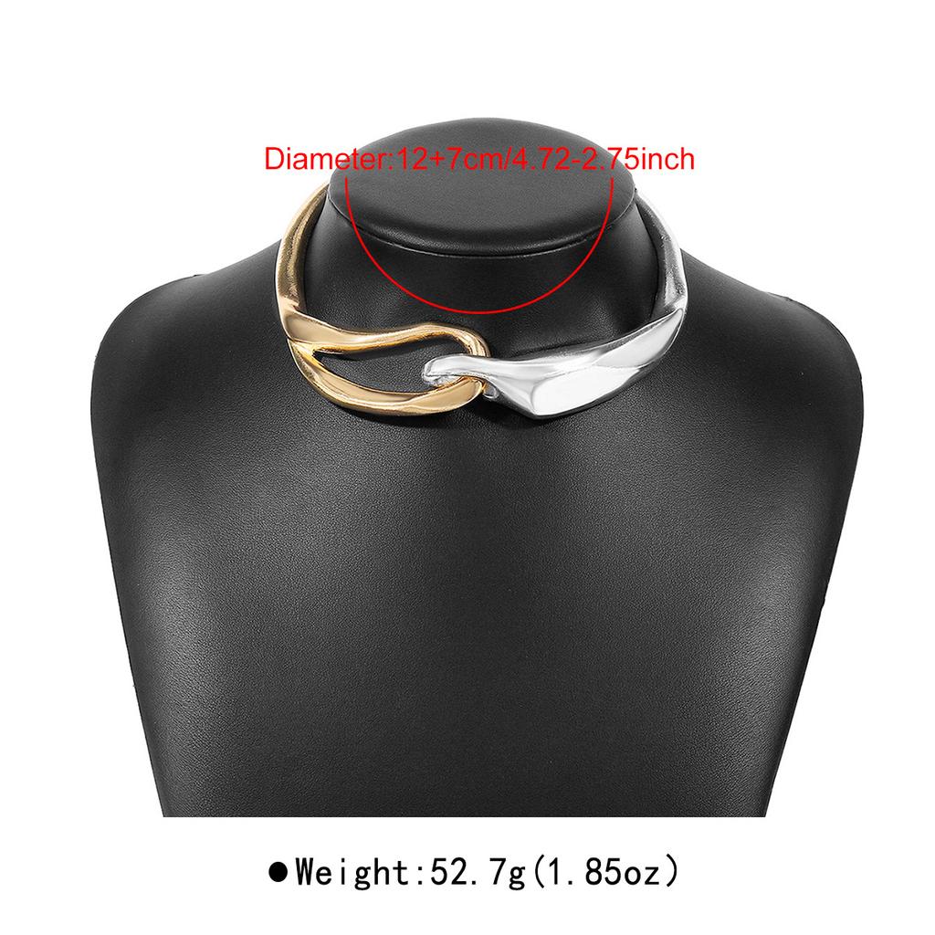 Tooxika Exaggerated Metal Style Three-dimensional Ring Clasp Necklace Luxury Niche Design Sense Hip-hop Personality Necklace