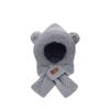 Riding a Battery Car, Piled and Thickened Bear Hat, Warm Scarf, Ear Protection, Two-in-one Two-piece Set, Cycling Cold-proof Plush Hat.