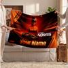 Lando Norris Flanelldecke, Personalisierte Weiche Überwurfdecke mit individuellem Text, Heimdekoration Geschenk