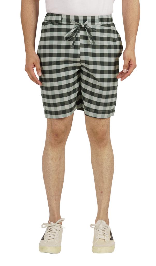 Inkmeso Casual Cotton Printed Shorts For Men’s Summer Elastic Waist Classic Everyday Shorts