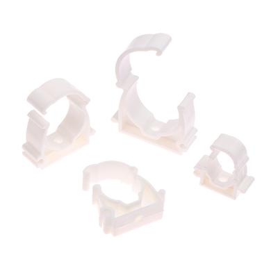 New  20 Pcs White Plastic PPR Clamp Holder For Water Pipe Tube Fittings With Cover Diameter 16mm 20mm 25mm 32mm